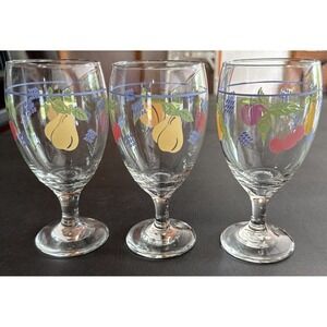 3 Vintage Pfaltzgraff Iced Tea Glasses 14oz. Hopscotch